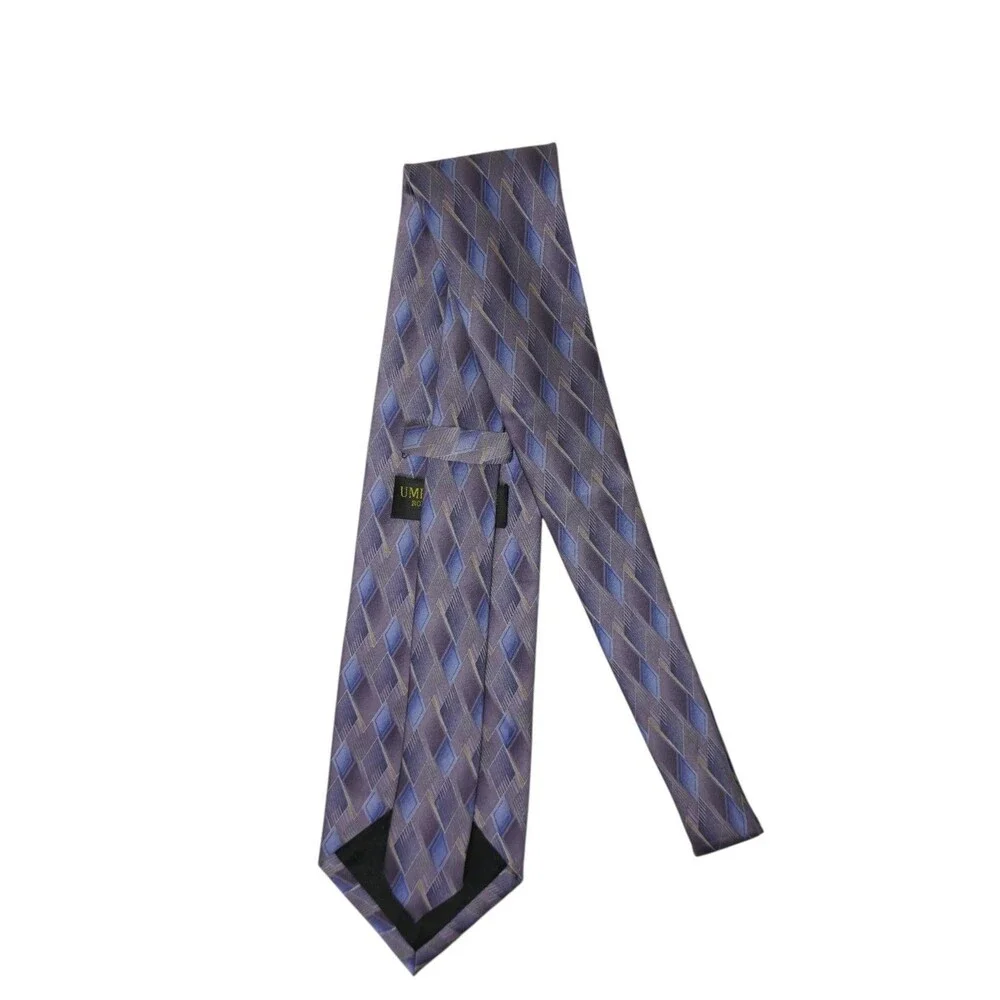 Umberto Bossi Geometric 100% Silk Men’s Neck Tie NWT